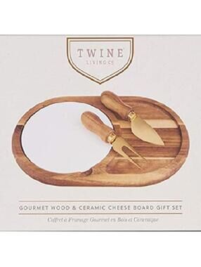 Twine Living  Gourmet Wood & Ceramic Cheese Board